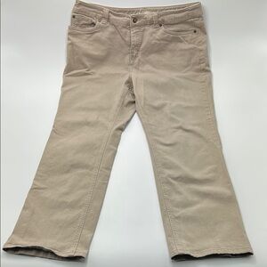 Croft & Barrow Classic Fit Straight Les Jeans Women's 18 Khaki Short Stretch